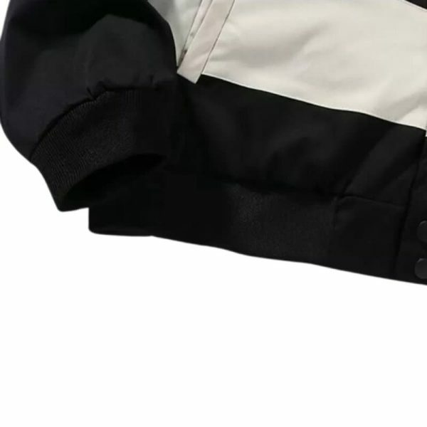 Y2K Streetwear Racing Jacket with Oversized Embroidery