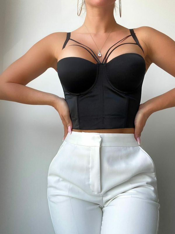 Y2K Streetwear Retro Corset Waist Cincher & Bustier Top