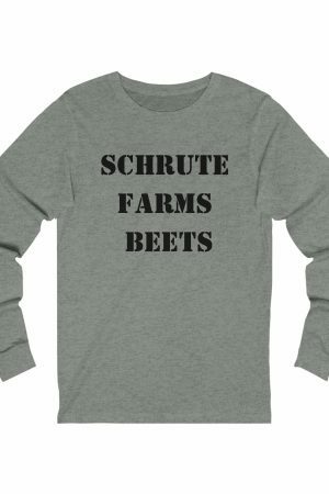 Y2K Streetwear: Schrute Farms Beets Long Sleeve Shirt - Dwight Schrute Inspired - Sitcom Running Aesthetic