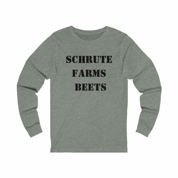 Y2K Streetwear: Schrute Farms Beets Long Sleeve Shirt - Dwight Schrute Inspired - Sitcom Running Aesthetic