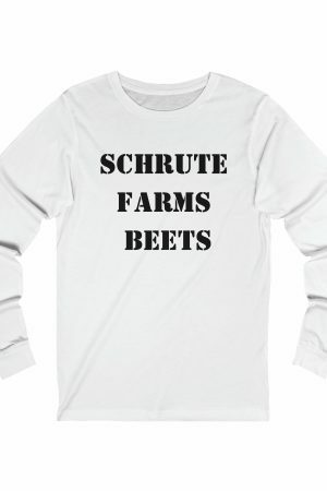 Y2K Streetwear: Schrute Farms Beets Long Sleeve Shirt - Dwight Schrute Inspired - Sitcom Running Aesthetic