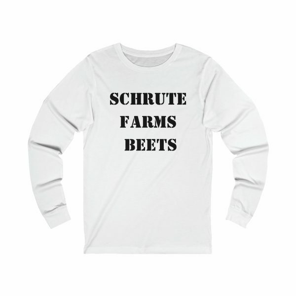 Y2K Streetwear: Schrute Farms Beets Long Sleeve Shirt - Dwight Schrute Inspired - Sitcom Running Aesthetic