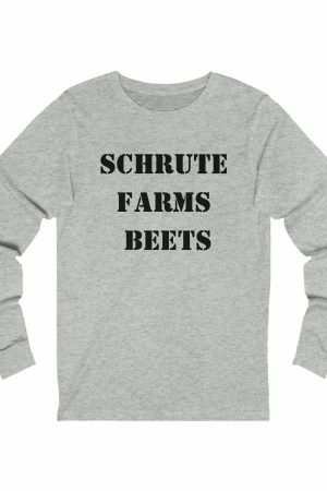 Y2K Streetwear: Schrute Farms Beets Long Sleeve Shirt - Dwight Schrute Inspired - Sitcom Running Aesthetic