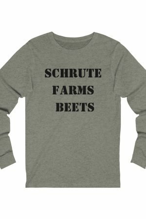 Y2K Streetwear: Schrute Farms Beets Long Sleeve Shirt - Dwight Schrute Inspired - Sitcom Running Aesthetic