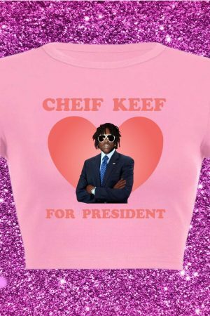 Y2K Streetwear Slogan Tee - Cheif Keef For President