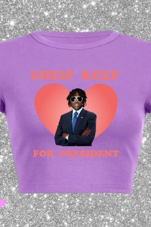 Y2K Streetwear Slogan Tee - Cheif Keef For President