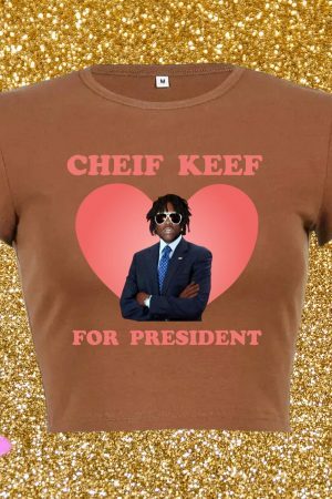 Y2K Streetwear Slogan Tee - Cheif Keef For President