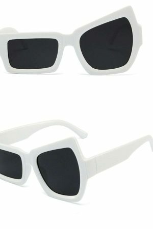 Y2K Streetwear Sunglasses: Edgy Big Frame Quirky Rave Party Futuristic Aesthetics