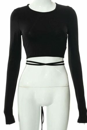 Y2K Streetwear Turtleneck Crop Top for Women