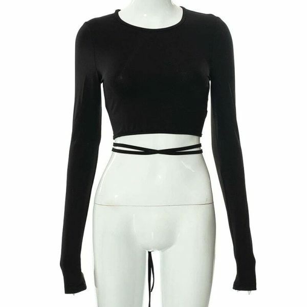 Y2K Streetwear Turtleneck Crop Top for Women