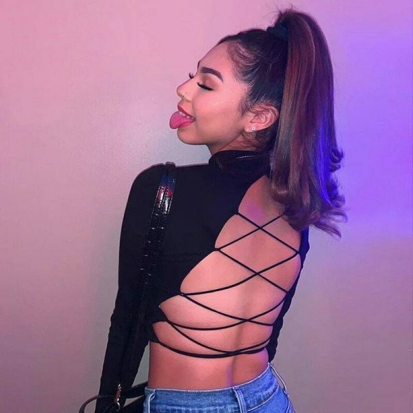 Y2K Streetwear Turtleneck Crop Top for Women