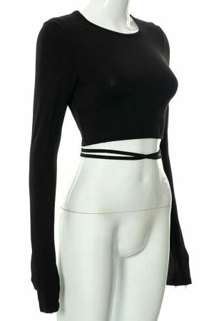 Y2K Streetwear Turtleneck Crop Top for Women