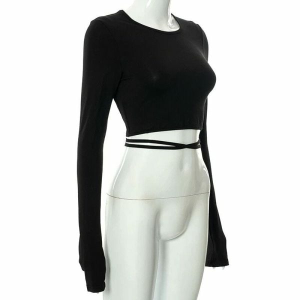 Y2K Streetwear Turtleneck Crop Top for Women