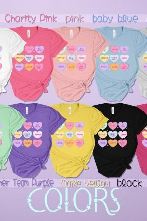 Y2K Streetwear Valentines Conversation Hearts Graphic Tee