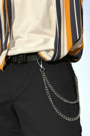 Y2K Streetwear Waist Chain for Punk and Goth Aesthetics