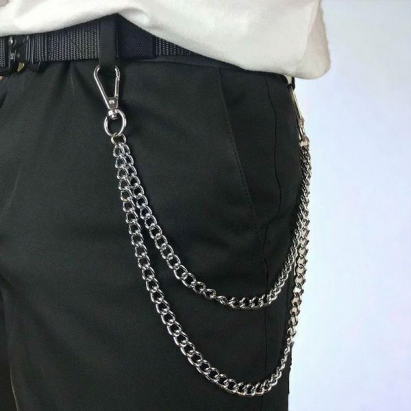 Y2K Streetwear Waist Chain for Punk and Goth Aesthetics