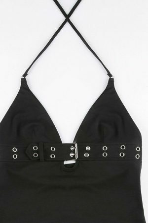 Y2K Streetwear Weightlifting Singlet for Fashionable Clubwear