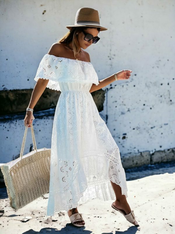 Y2K Streetwear White Maxi Dress | Trendy Boho Chic Beach Cover-Up | Summer Party Outfit