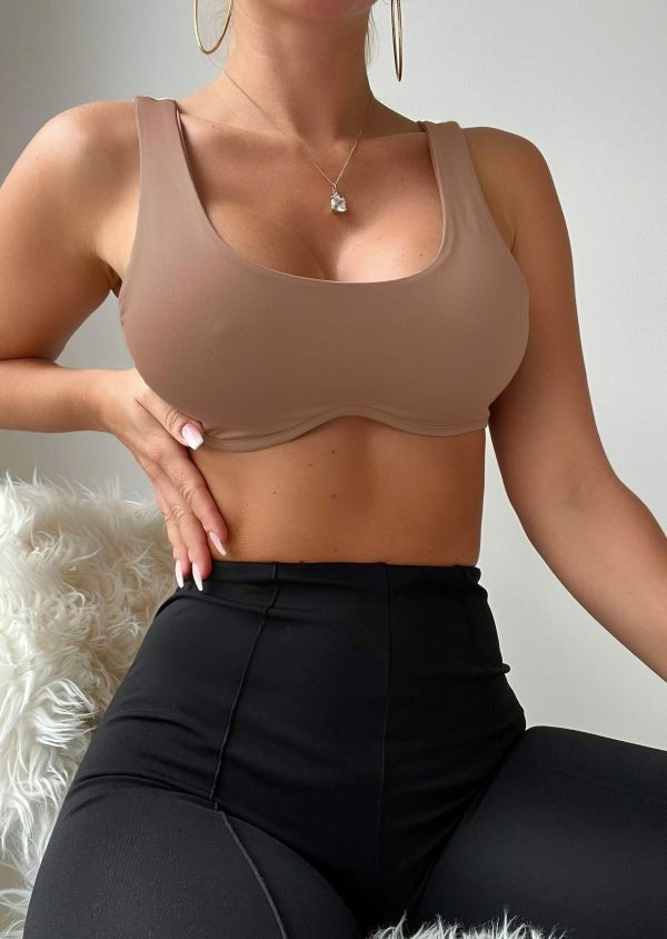 Y2K Streetwear White Stretchy Bra with Inner Pads for Lifting Effect