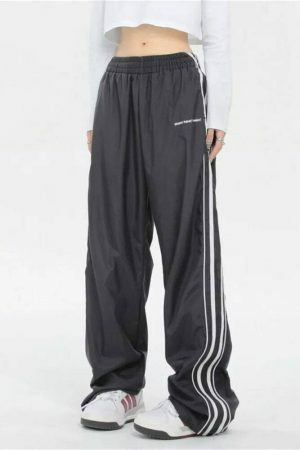 Y2K Streetwear Wide Leg Cargo Pants Vintage Aesthetic Casual Trousers