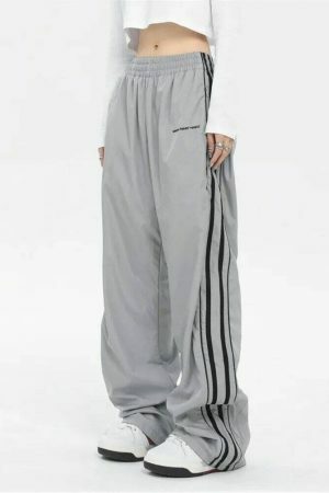 Y2K Streetwear Wide Leg Cargo Pants Vintage Aesthetic Casual Trousers