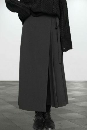 Y2K Streetwear Wide Leg Hakama Palazzo Techwear Cyberpunk Baggy Pants