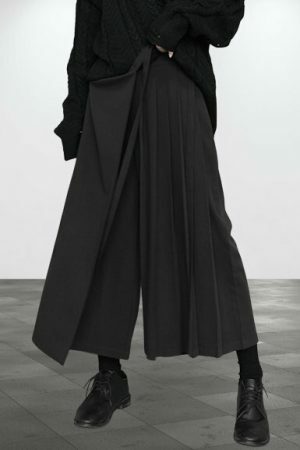 Y2K Streetwear Wide Leg Hakama Palazzo Techwear Cyberpunk Baggy Pants