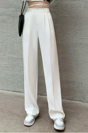 Y2K Streetwear Wide Leg High Waist Floor-Length Trousers