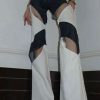 Y2K Streetwear Wide Leg Pants with Hollow Out Patchwork