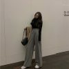 Y2K Streetwear Wide Leg Straight Suit Pants