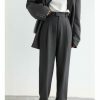 Y2K Streetwear Wide Leg Twill Suit Pants for Women