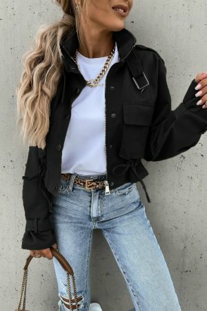 Y2K Streetwear Women's Long Sleeve Motorcycle Jacket - Fashionable Coats & Tops