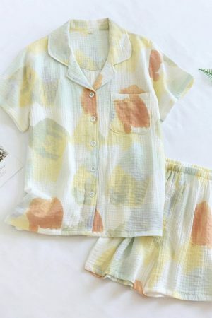 Y2K Streetwear Women's Printed Pajama Set - Autumn/Summer Aesthetic