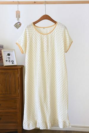 Y2K Streetwear Women's Summer Cotton Nightgown Dress