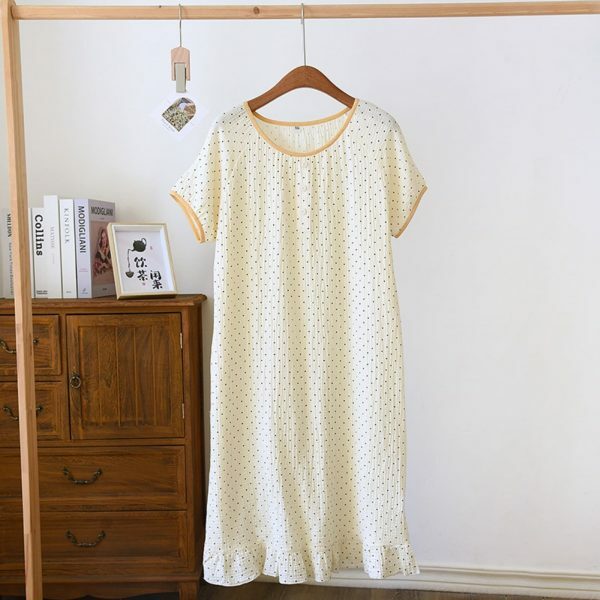 Y2K Streetwear Women's Summer Cotton Nightgown Dress