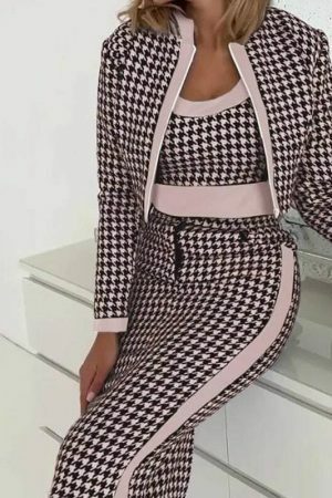 Y2K Streetwear Women's Two-Piece Dress & Jacket Set