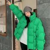 Y2K Streetwear Women's Winter Puffer Jacket - Thick Knitted Down Coat