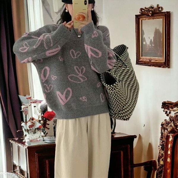 Y2K Style 3D Strawberry Cardigan Sweater for Women - White Streetwear Knit Coat