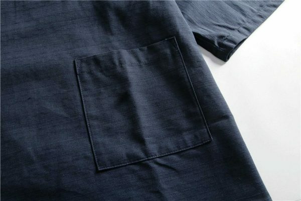 Y2K Style Black Kimono Pajama Set for Men - Cotton Japanese Long Sleeve Sleepwear & Lounge Wear