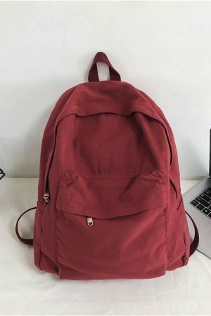 Y2K Style Canvas Backpack for Women - Large Capacity Streetwear Bag