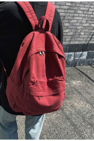 Y2K Style Canvas Backpack for Women - Large Capacity Streetwear Bag