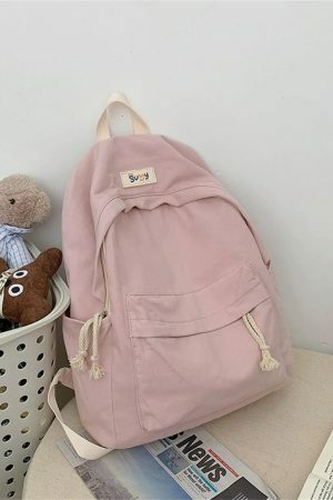 Y2K Style Japanese Korean Campus Backpack for Girls - Streetwear Canvas Student Bag for Travel and School - Mother's Day Gift