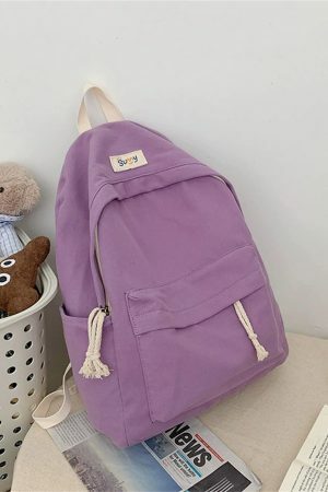 Y2K Style Japanese Korean Campus Backpack for Girls - Streetwear Canvas Student Bag for Travel and School - Mother's Day Gift