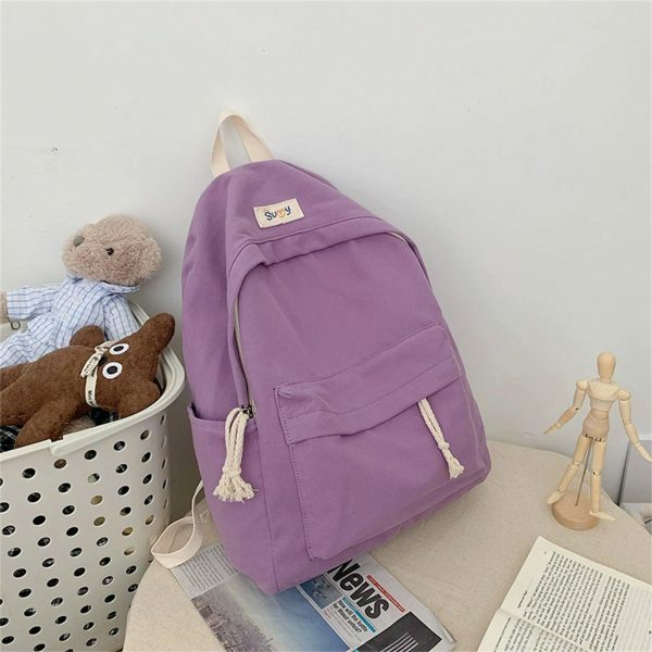 Y2K Style Japanese Korean Campus Backpack for Girls - Streetwear Canvas Student Bag for Travel and School - Mother's Day Gift