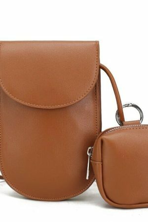 Y2K Style Leather Shoulder Bag with Crossbody Purse for Women