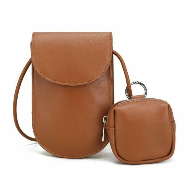 Y2K Style Leather Shoulder Bag with Crossbody Purse for Women