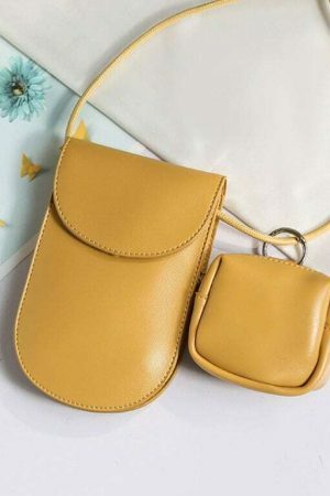 Y2K Style Leather Shoulder Bag with Crossbody Purse for Women