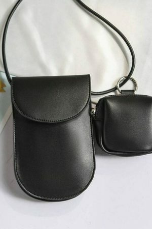 Y2K Style Leather Shoulder Bag with Crossbody Purse for Women