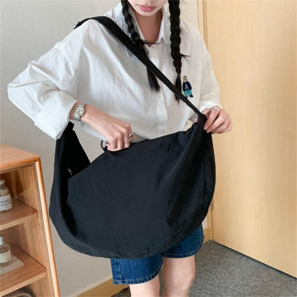 Y2K Style Nylon Shoulder Bag for Women - Streetwear Tote Handbag