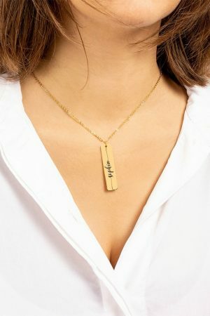 Y2K Style Personalized Name Pendant Necklace in Gold, Silver, Rose Gold - High Quality Custom Jewelry for Women